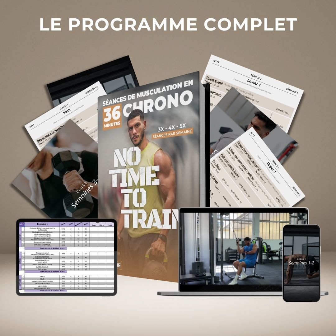 NO TIME TO TRAIN - EXPLOSE TES MUSCLES EN 36 MINUTES CHRONO - HOMME/FEMME